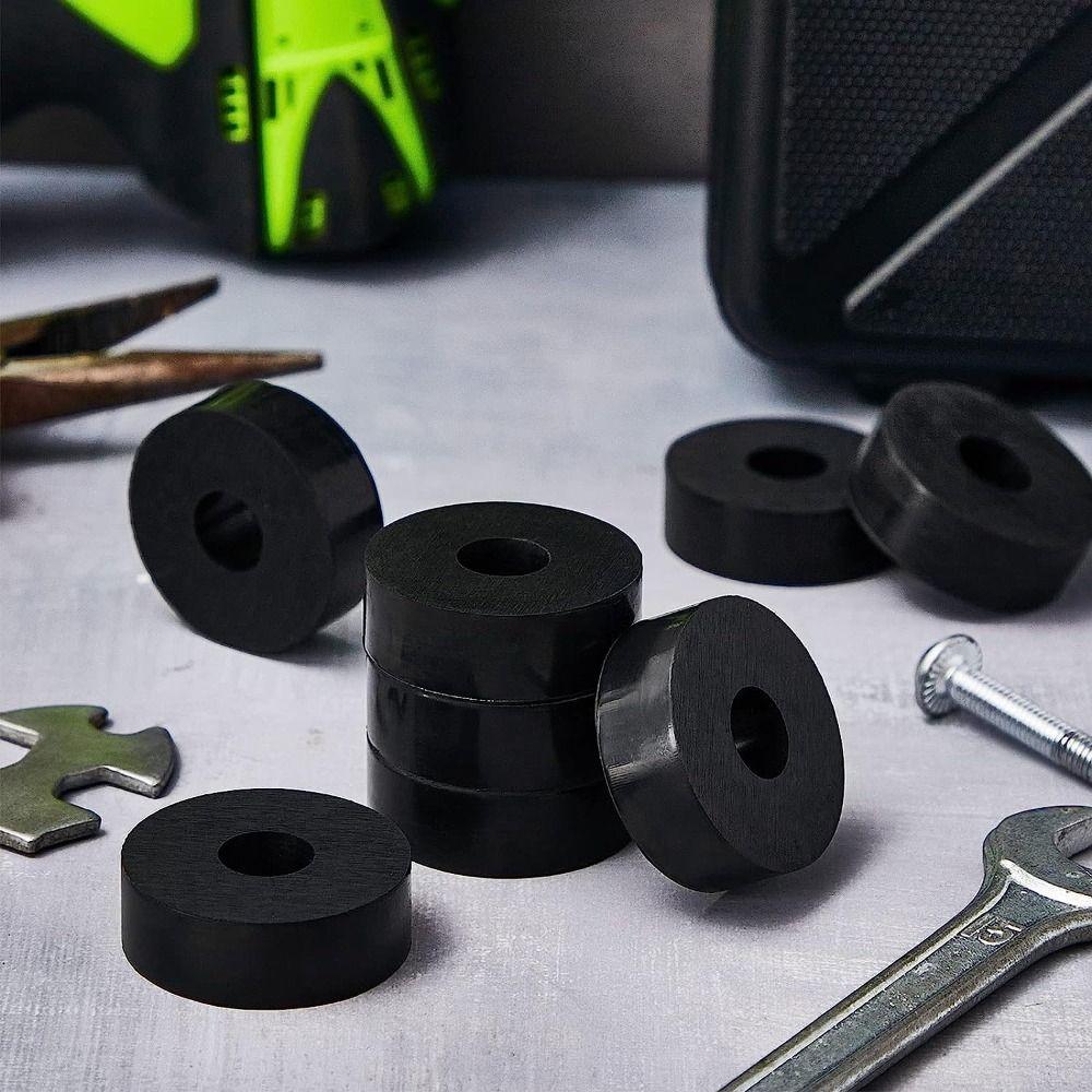 YANN1 8 Pcs Rubber Spacer, Black Multi Purpose Round Washers, Anti ...