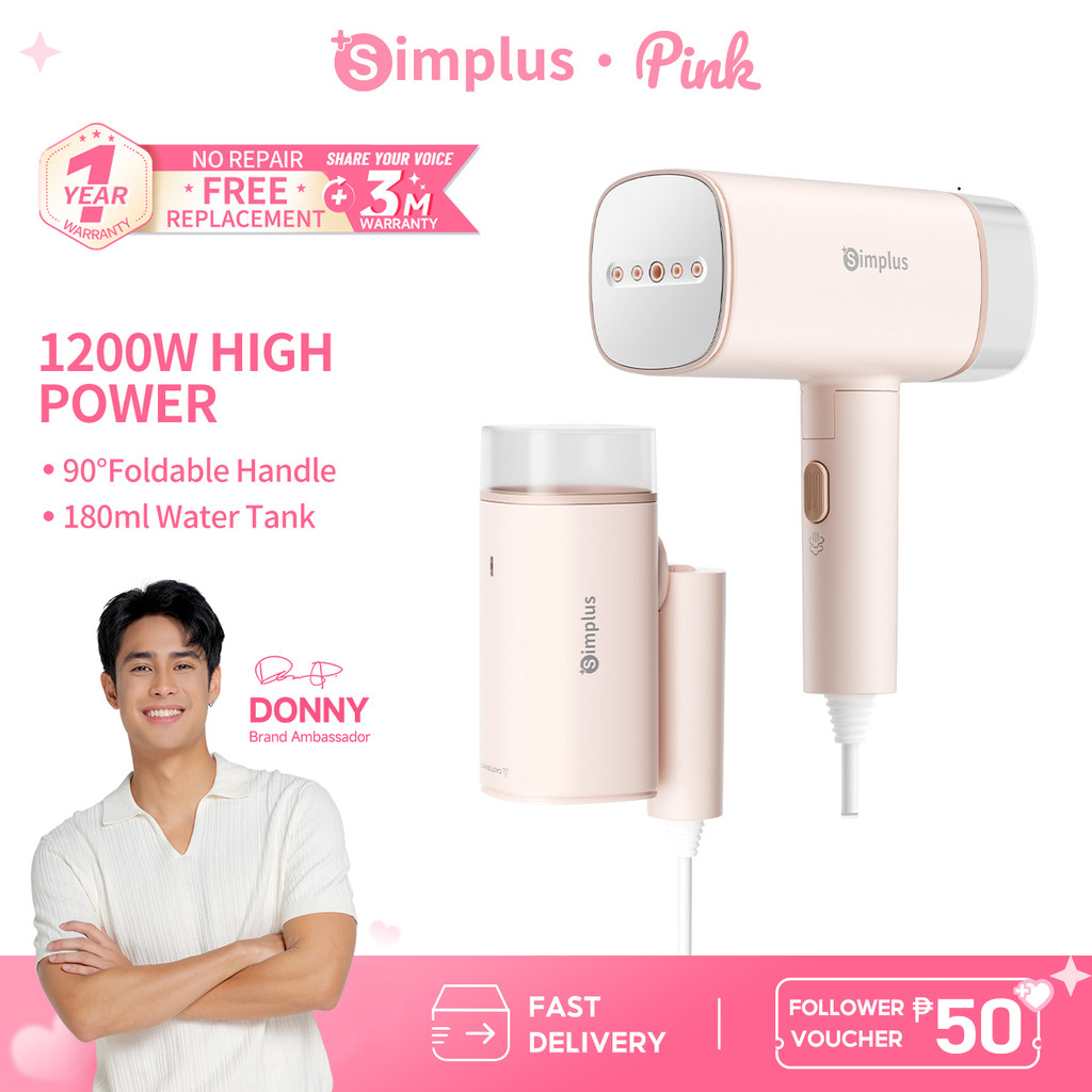 Simplus Handheld Garment Steamer with 180ml Water Tank Foldable ...