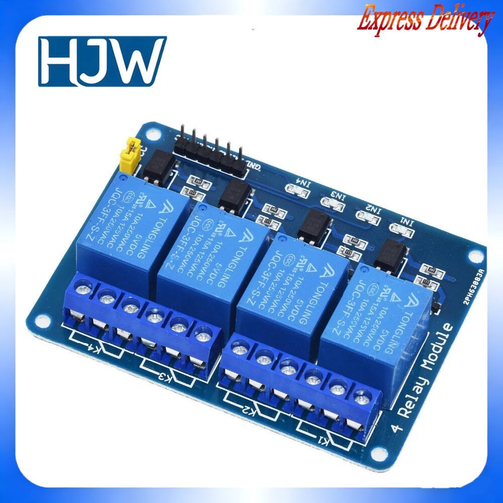 With Optocoupler Isolation 4-way Relay Module Microcontroller Extension ...