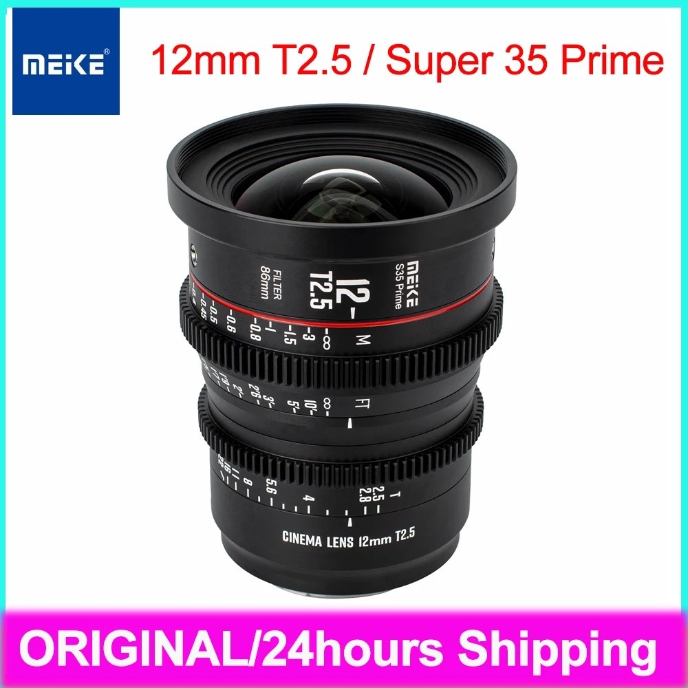 Meike Super 35 Prime Cinema Lens 12mm T2.5 for Canon EF-Mount