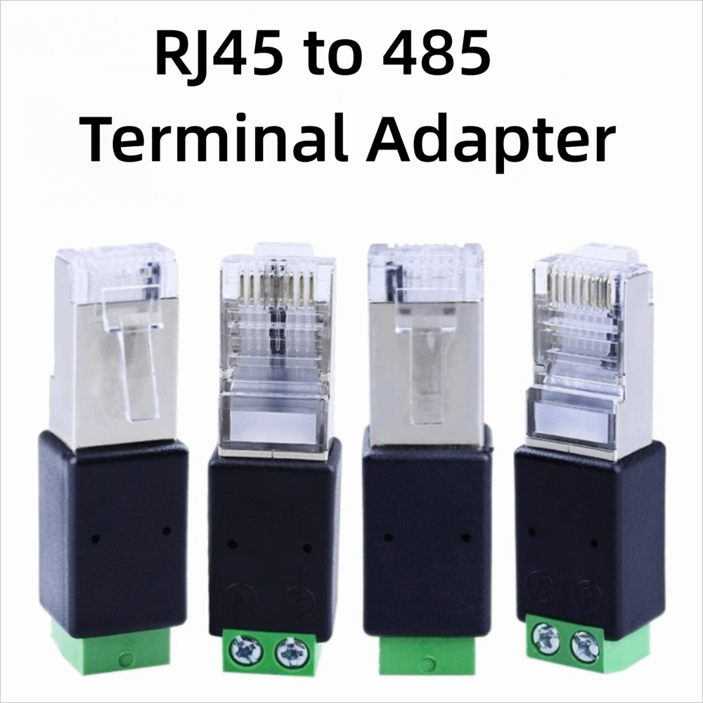 NIUYO RJ45 Terminal Adapter, Adapter 2PIN Terminal RJ45 to RS485 ...