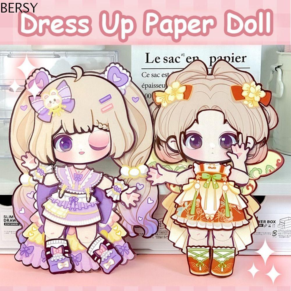 BERSY DIY Paper Puppet Toy, Handmade Paper 3D Dress Up Paper Doll ...