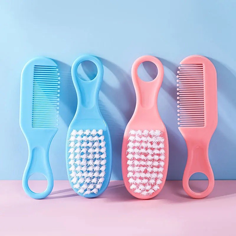 2PcsSet Baby Hairbrush Comb Portable Newborn Infant Toddlers Soft Hair ...