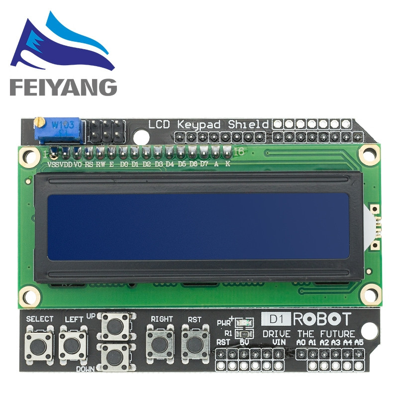 Arduino LCD 1602 Liquid Crystal Display Keyboard Shield LCD1602 ...