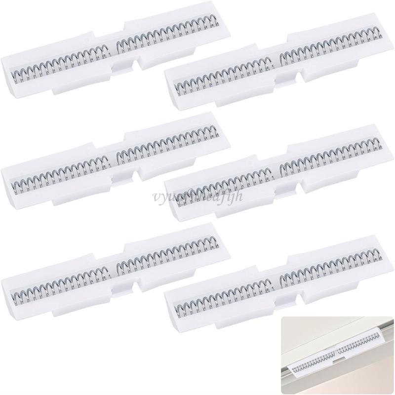 6-Pack Bi-Fold Door Slide Guide – ABS Spring Slide Rail For Top-Mount Closet Doors, White Durable Track Protector