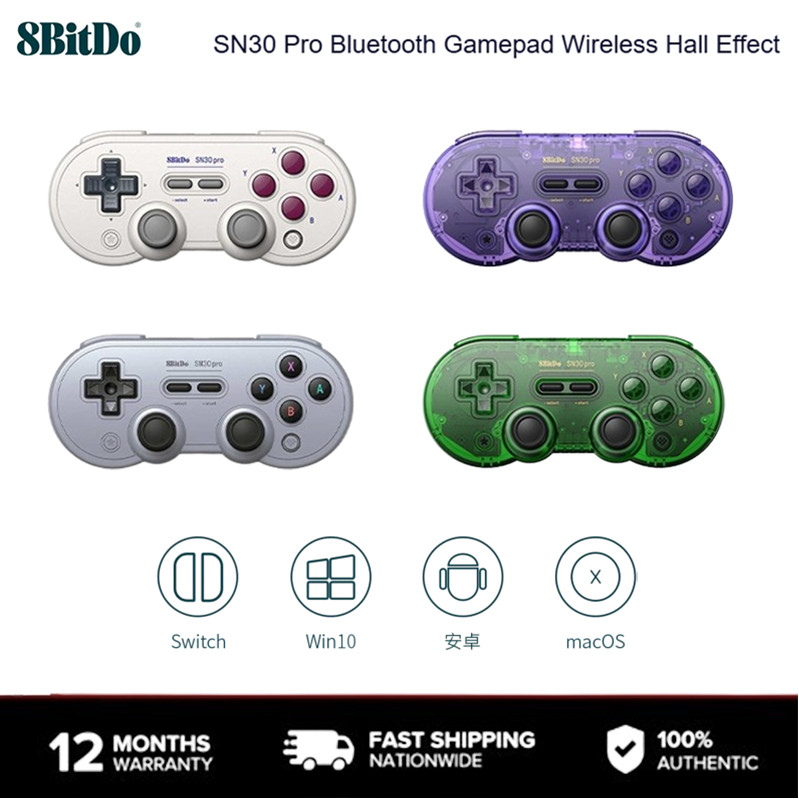 8BitDo SN30 Pro Bluetooth Gamepad Wireless Hall Effect Joysticks for ...