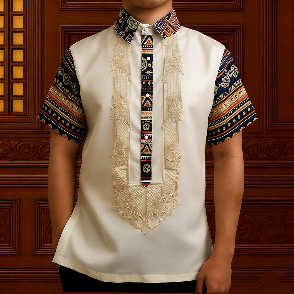Modern Filipiniana Barong Tagalog For Men Modern Shirts Formal Casual ...