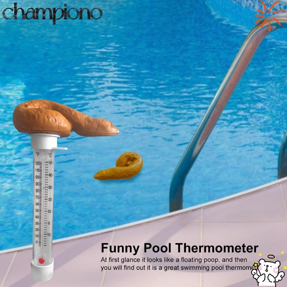 CHAMPIONO Floating Poop Pools Thermometer, Novelty Fake Hot Tub Water ...