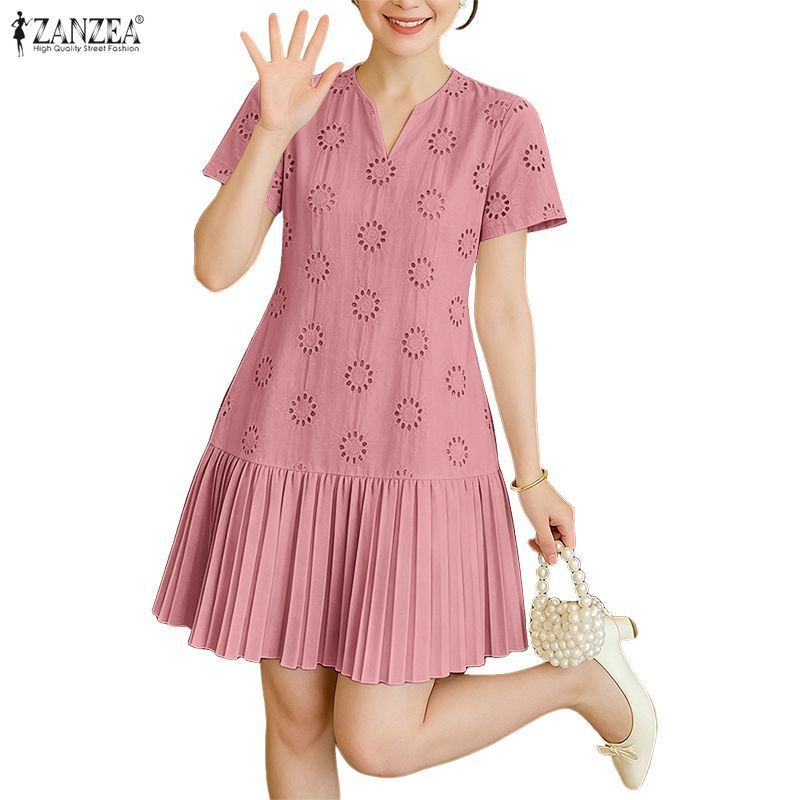 sachin and babi light blue dress SHEIN Clasi Plus Size Women's Random Printed Simple Daily Dress main image 1