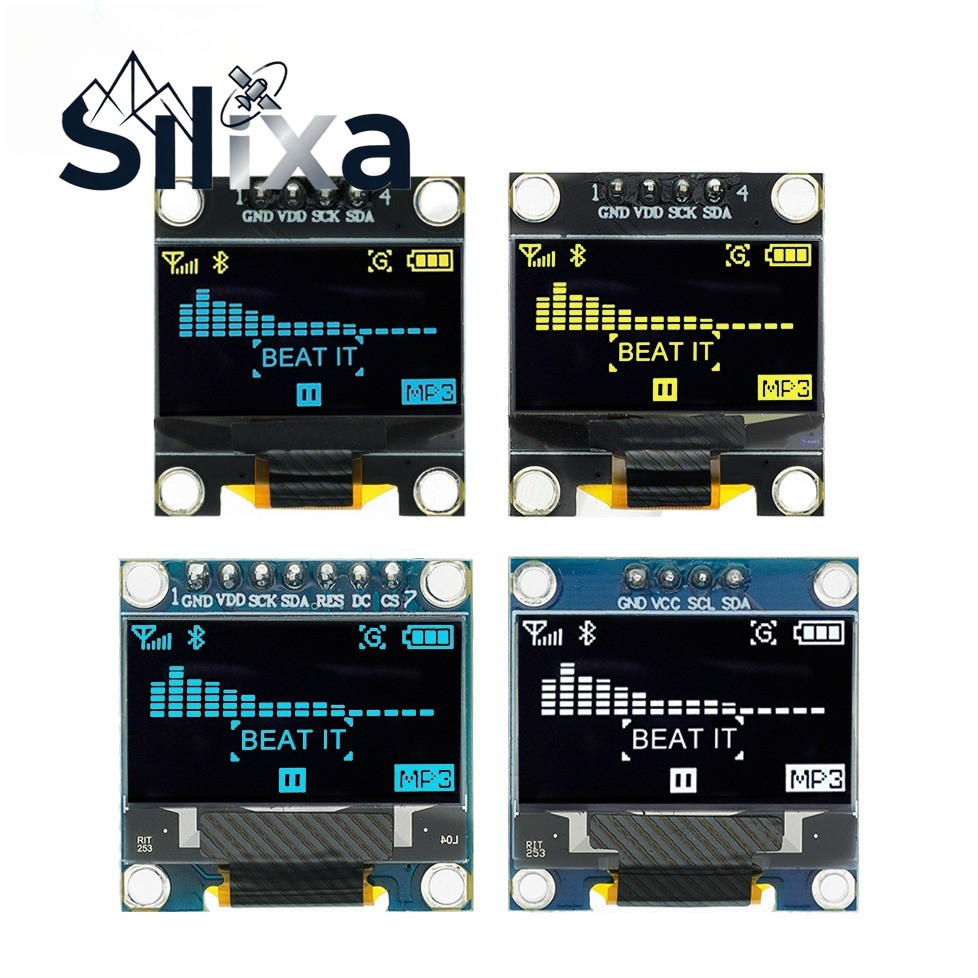 0.96 inch IIC SPI Serial 7/4Pin White/Blue/Yellow Blue OLED Display ...
