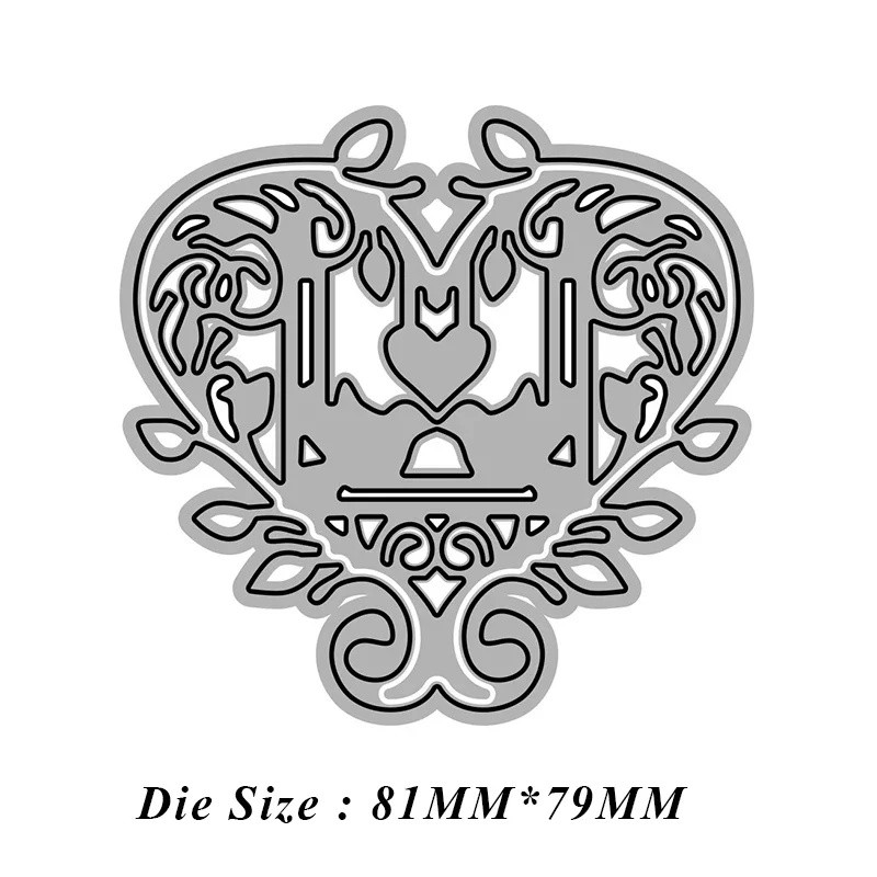Heart Die Cuts Love Birds Metal Cutting Dies Stencils for DIY ...