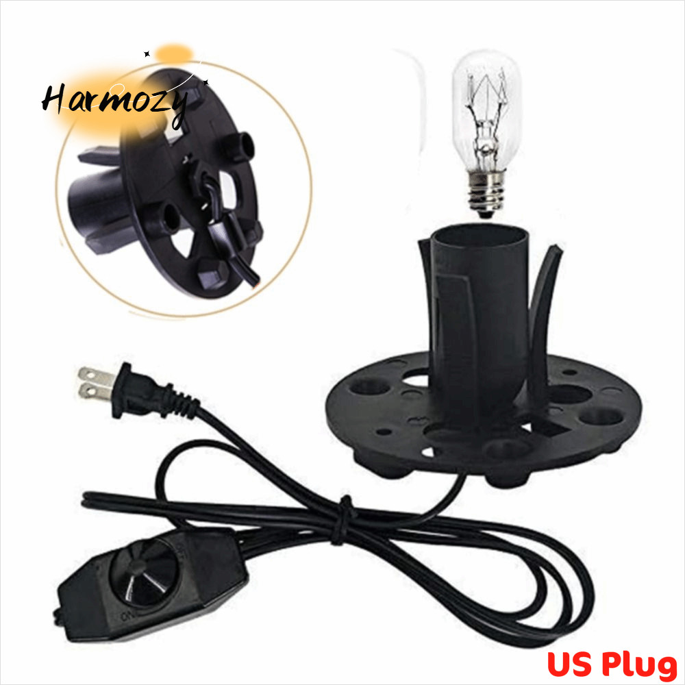 HARMOZY E12 Bulb Base, Plug Cord Metal Clip Dimmable Salt Lamp Cord ...