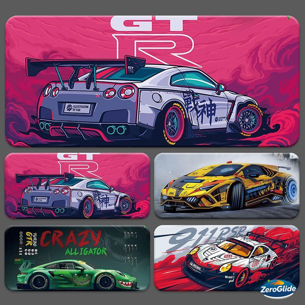 Premium Extended Mouse Pad Gaming Non-Slip Desk Mat Race Car High ...