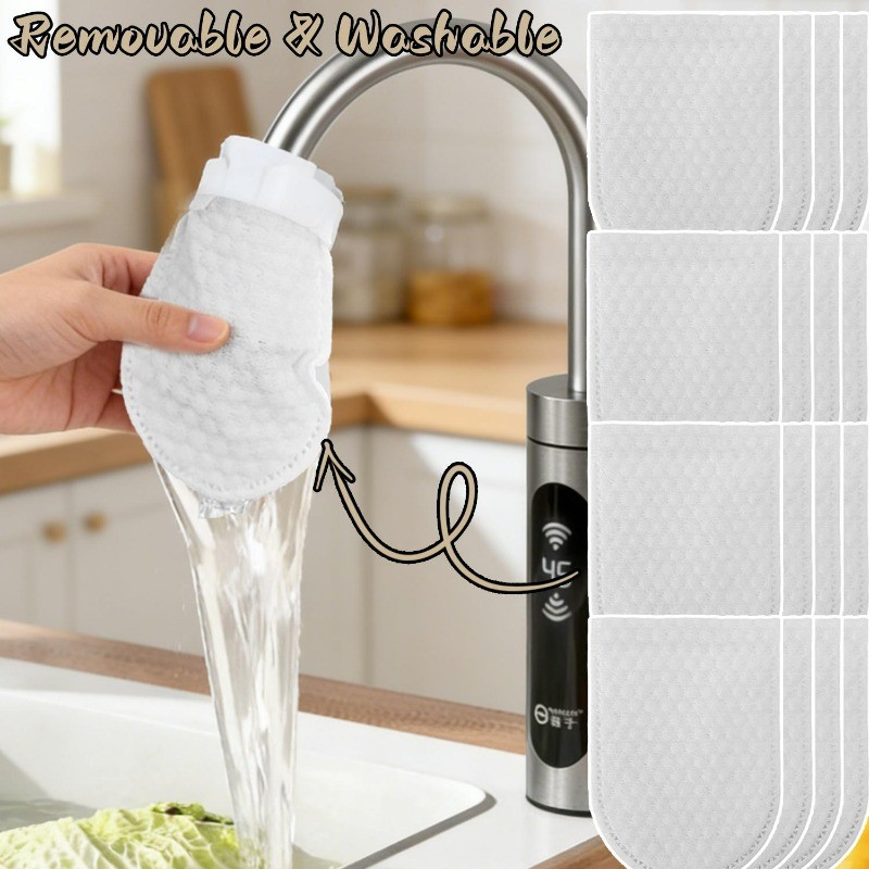 50-Pack Faucet Filter Cotton Bags – Universal Replacement For Kitchen Sink & Bathroom Faucets, Reduces Sediment & Scale