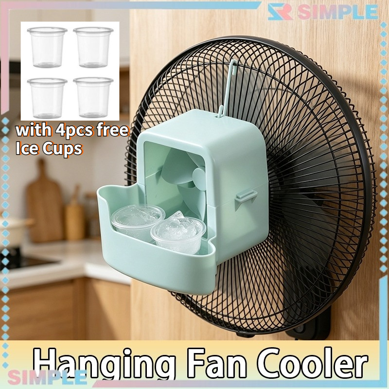 Quick Cooling Hanging Fan Portable Desktop Fan With 4 Ice Cups Add Ice ...