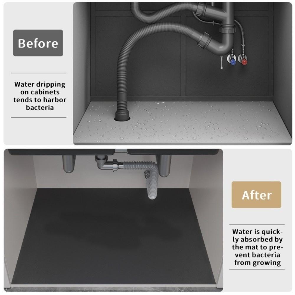 YANN Under Sink Mat, Diatom Mud Quick-Dry Cabinet Liner, Multi-Function ...