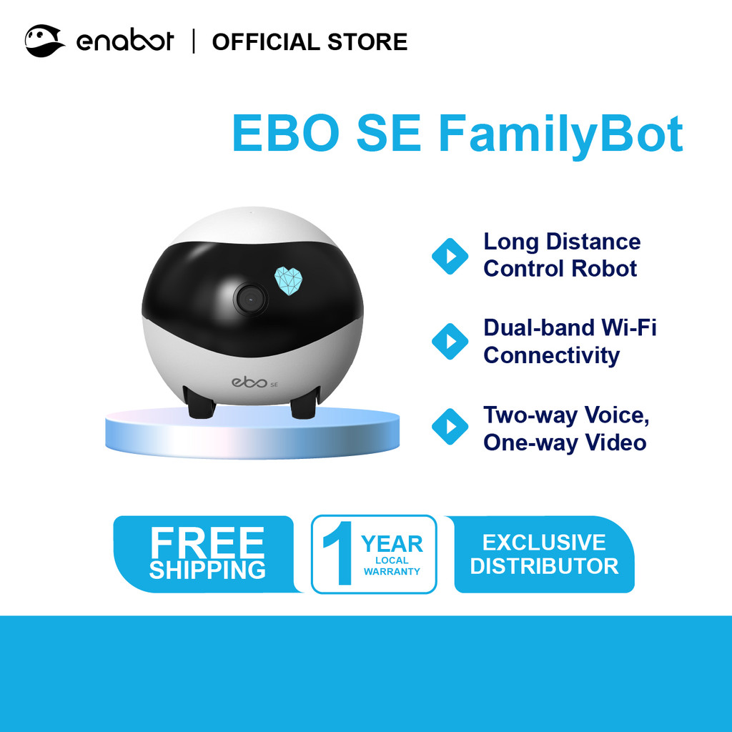Enabot EBO SE FamilyBot Pet and Family Smart Robot Companion Camera ...