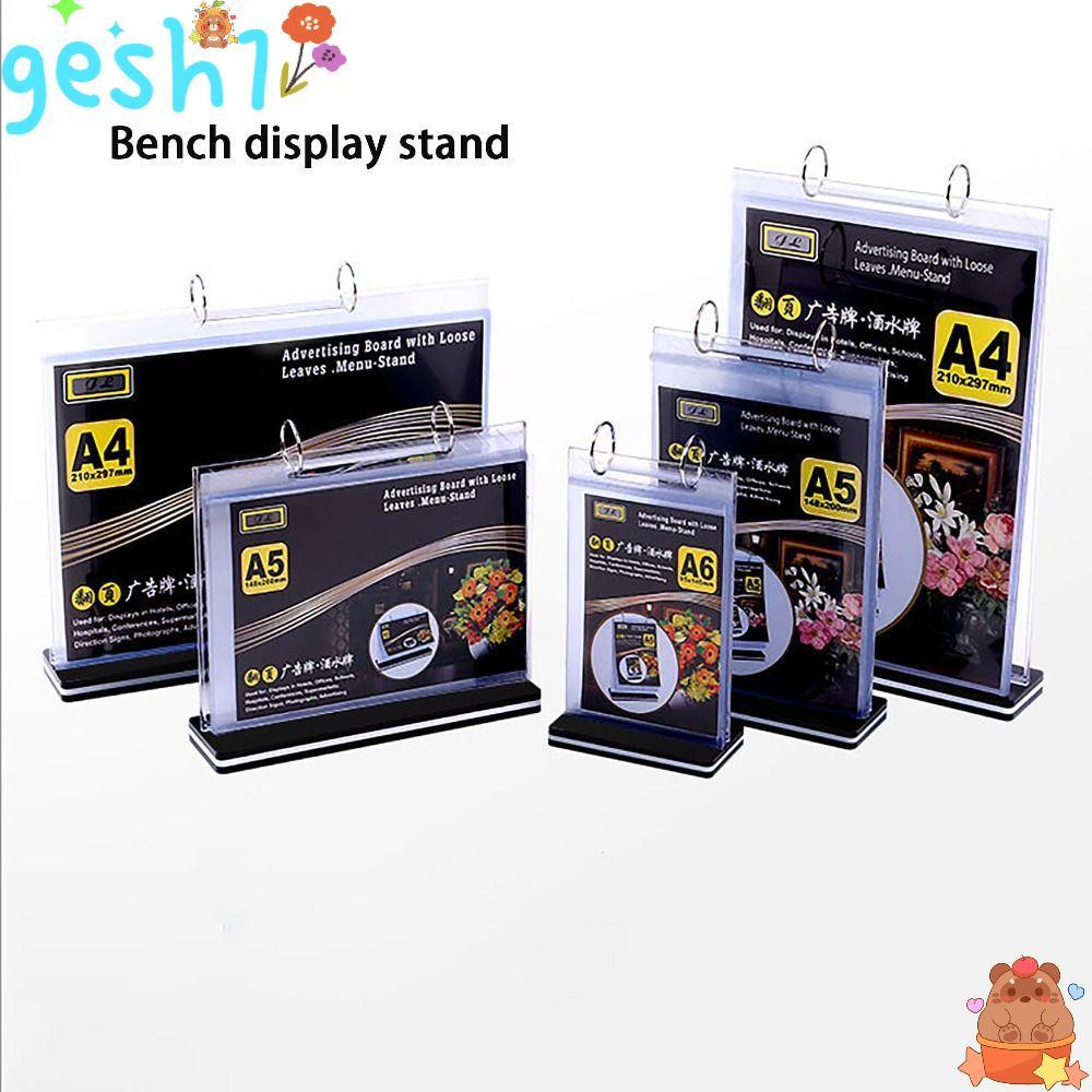 GESH1 Table Menu Stand, Portrait Waterproof Pocket Display, Landscape ...