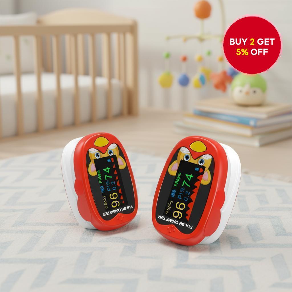 Rechargeable Pulse Oximeter for Babies, Pediatric Spo2 Blood Oxygen ...
