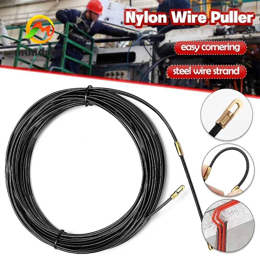 MUNDAUN 1Roll Cable Puller, 3mm Electrician Spring Tape Guide Push ...