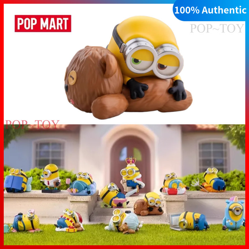 POPMART Minions Lazy every day Series Blind Box Cute Figures pop