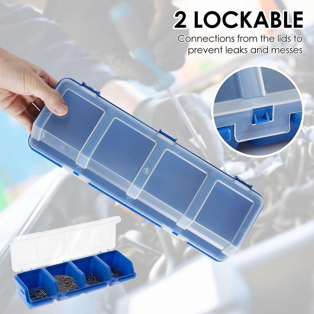 YANN1 1Pcs Parts Storage Box, 4 Compartments Display Screw Organizer ...