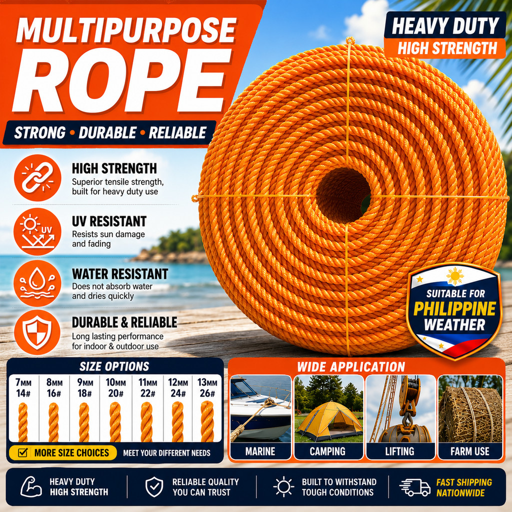 Rope 200m （14#-26#）— Marine/Farm/Construction Use, Heavy-Duty Lubid ...