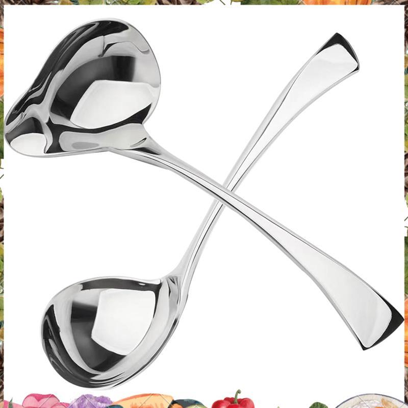 2Pcs Small Gravy Ladle, Sauce Ladle, Sauce Ladle with Pouring Spout ...
