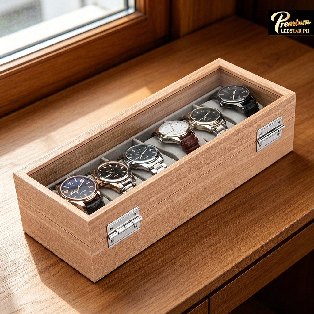 Wooden Display Board for 6 Watches Watch Case Watch Tray Watch ...