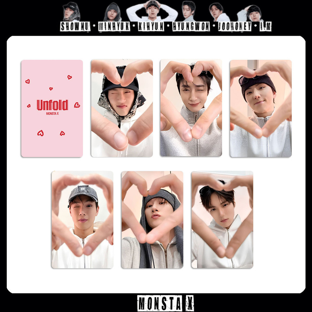 6pcs MONSTA X UNFOLD Lomo Cards target hello82 NOW PROJECT vol.1