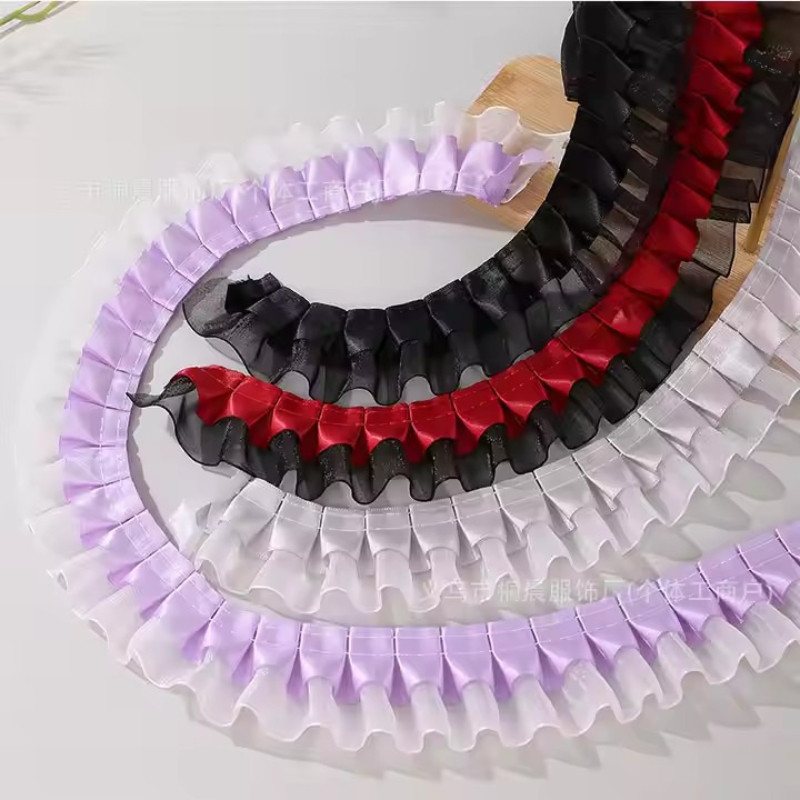 1Yard 4CM DIY Lace Trim Satin Ribbon Wedding Sewing Craft | Shopee ...