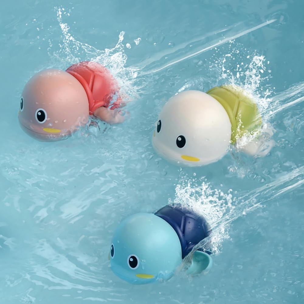 Baby bath toys、Clockwork swimming turtle toy、Floating bathtub shower ...