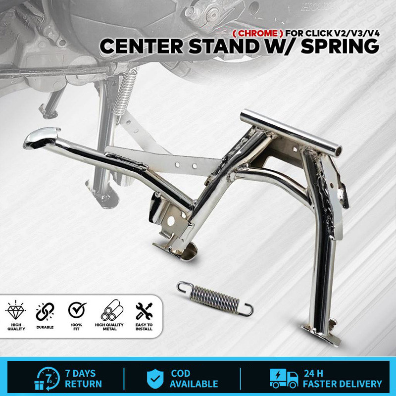CLICK V2 / CLICK V3 / CLICK V4 CENTER STAND WITH SPRING BLACK / CHROME ...