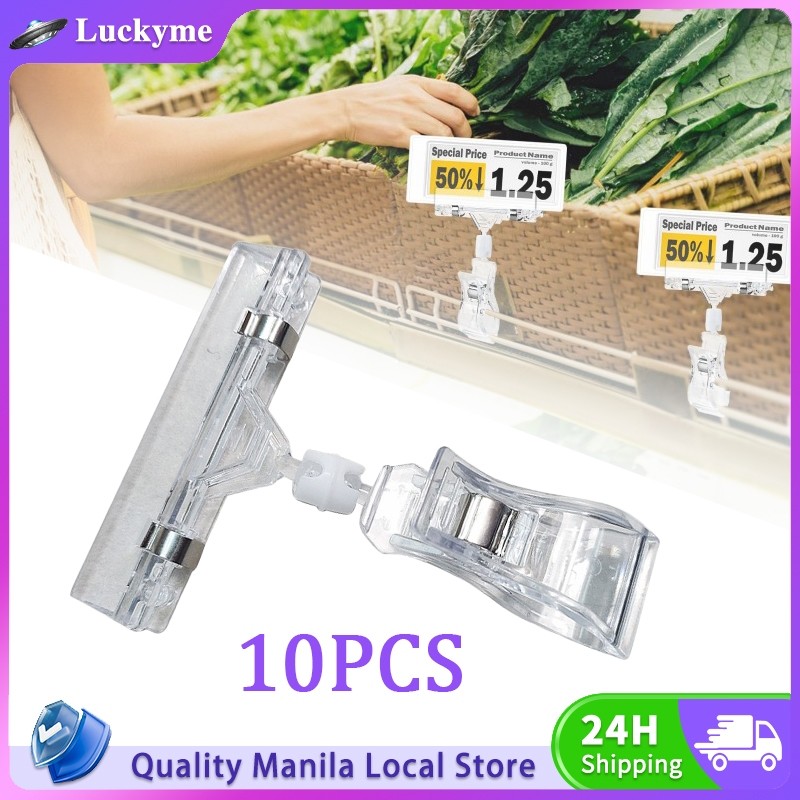 10pcs Double Sided Merchandise Sign Clip Rotatable Price Display Rack ...