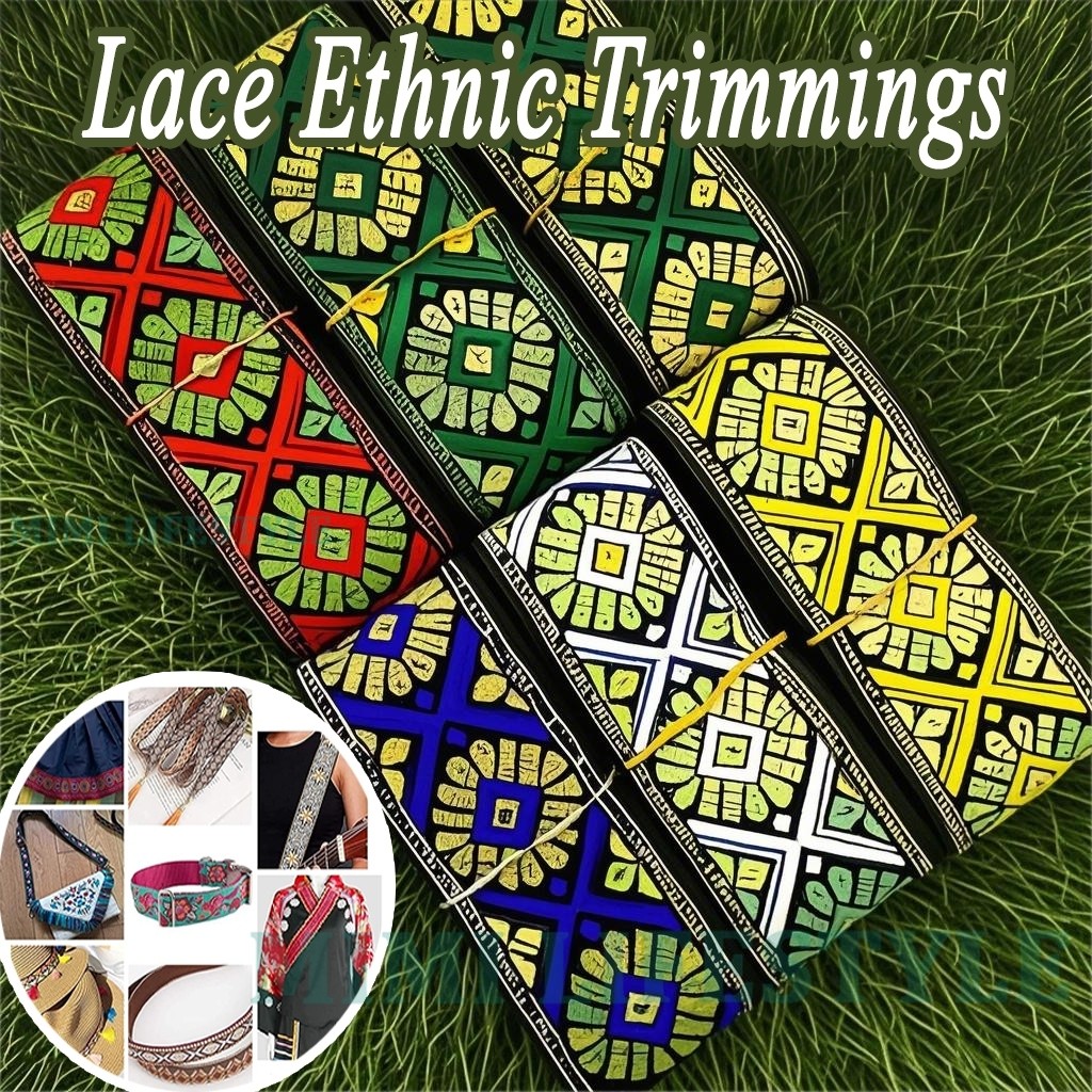 Lace Ethnic Trimmings Ethnic Embroidery Jacquard Webbing Ribbon Fabric ...
