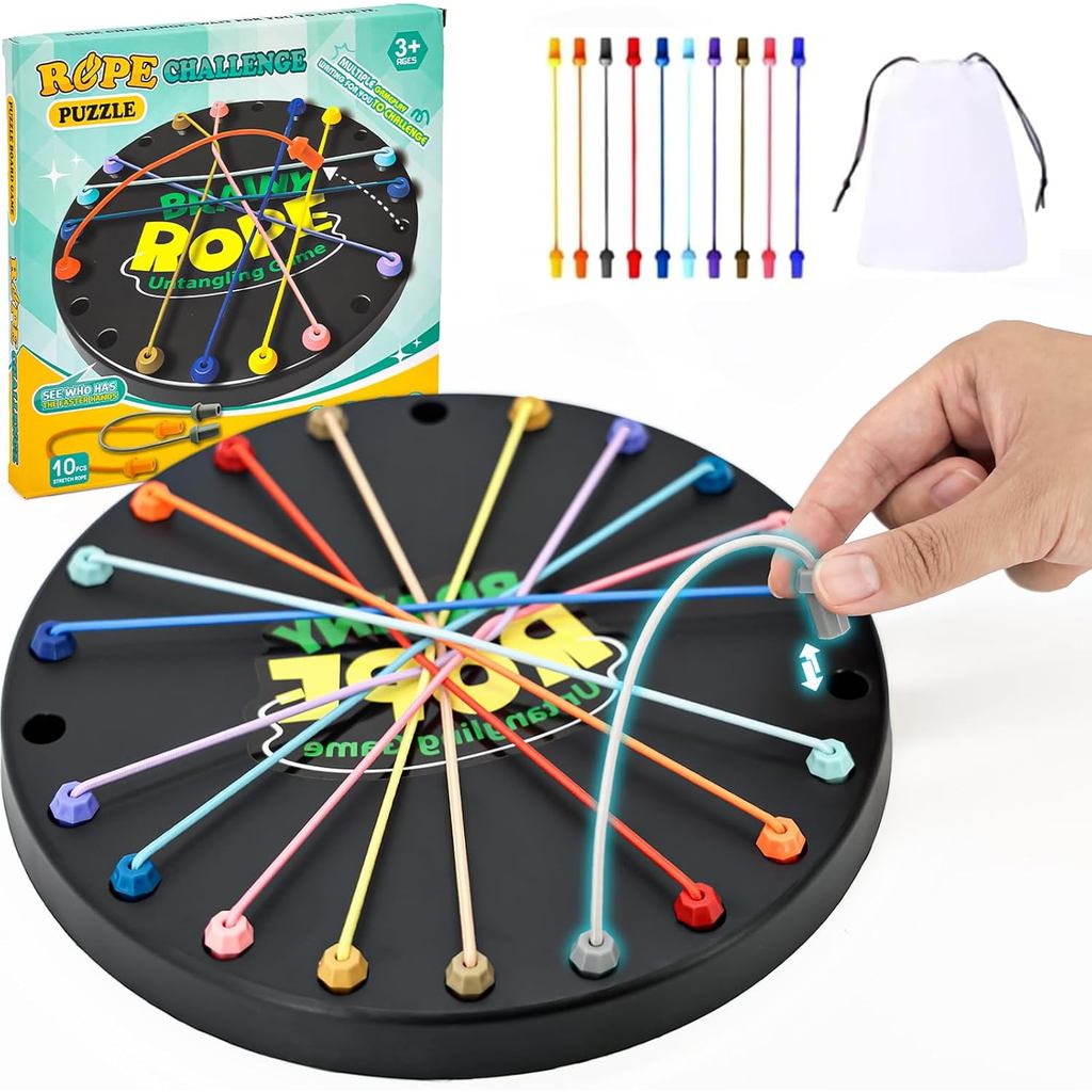 Brainy Knots Rope Untangling Game, Stress Relief String Solution ...