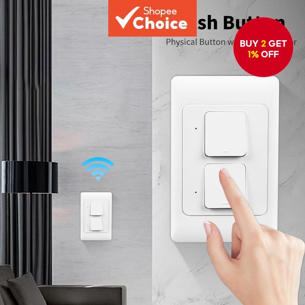 New Work with Tuya WiFi/Zigbee Smart Wall Light Switch Push Button ...