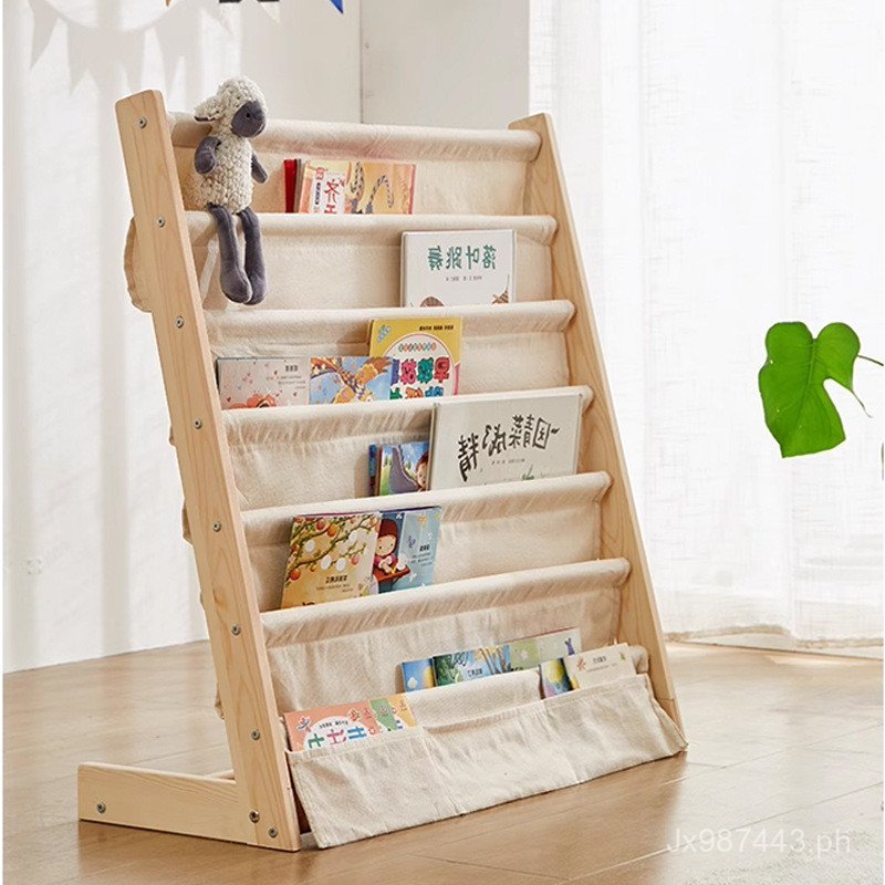 Children's Kindergarten Small Bookshelf Wooden Reading Corner Display ...