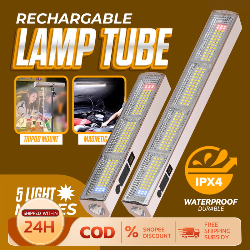 LED Emergency Light Tube USB Rechargeable Portable 2000/4000/6000W ...