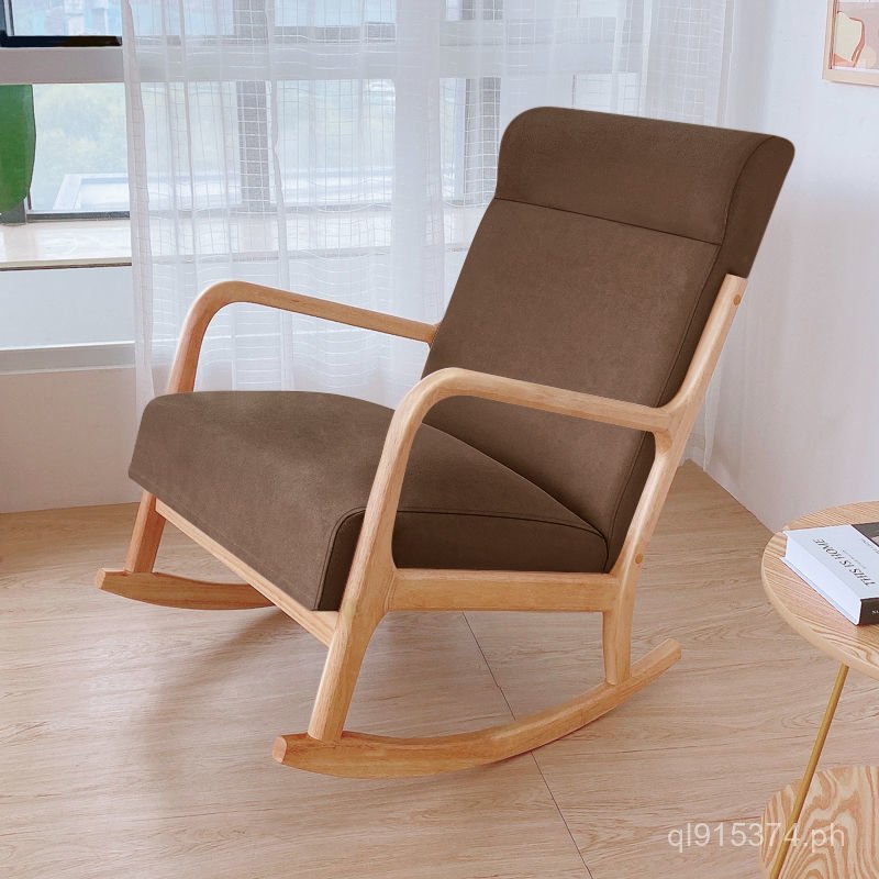 Casual Solid Wood Recliner Home Rocking Chair Sofa Chair Rocking Chair ...