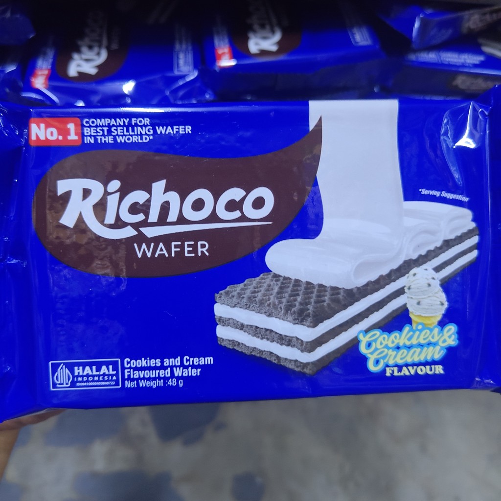 Richoco Wafer Cookies & Cream 48g | Shopee Philippines