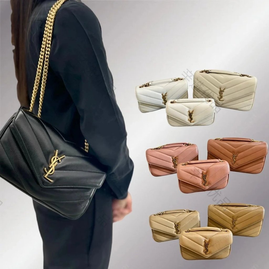 YSL _ Early Spring New Style LouLou Herringbone Pattern Quilted ...