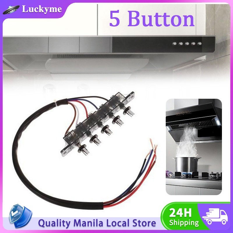 Old Style Range Hood Switch Button Assembly Universal 5 Button Range ...