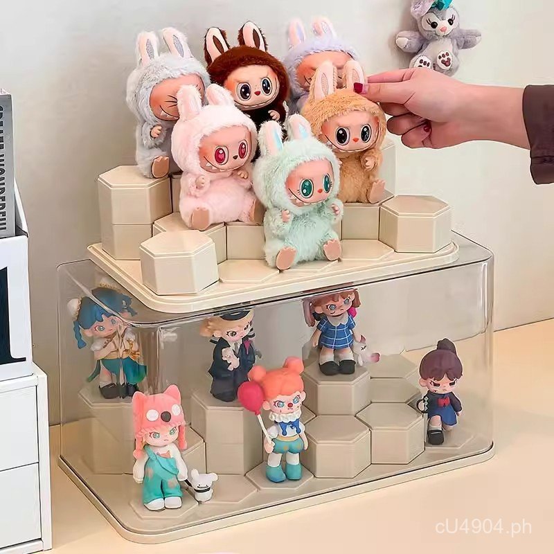Pop mart labubu Cotton Display Cabinet Cross-Border Blind Box Display ...