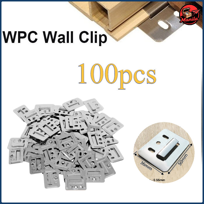 100Pcs/Set PVC Wall Panel Clip WPC Panel Clip WPC Wall Metal Clip ...
