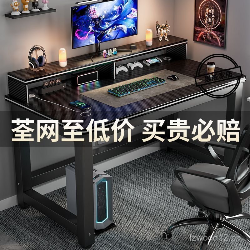 Double Computer Desk Desktop Home Desk Bedroom Student Writing Simple ...
