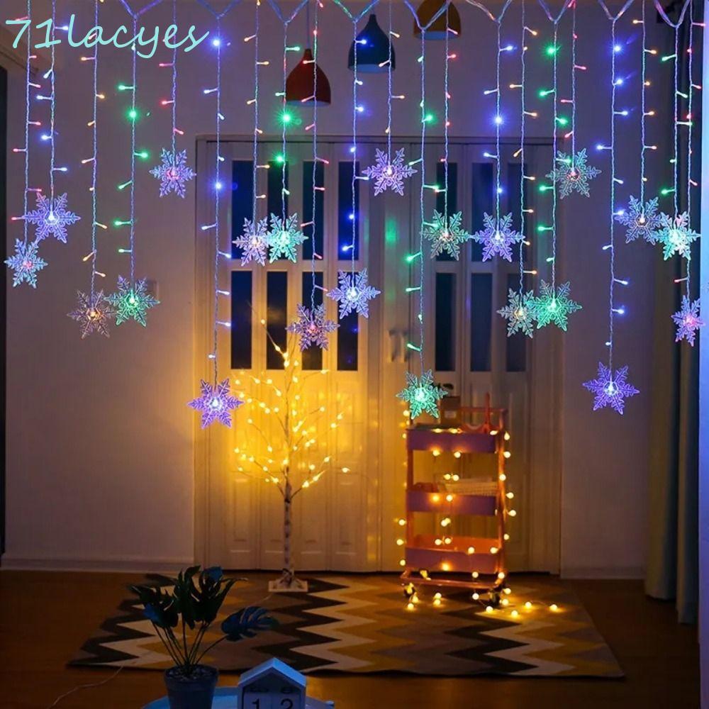 LACYES Christmas Snowflakes String Light, Warm Light LED Christmas ...