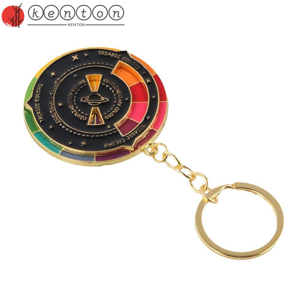 KENTON Color Wheel Keyring, Color Wheel Palette Spinning Color Compass ...