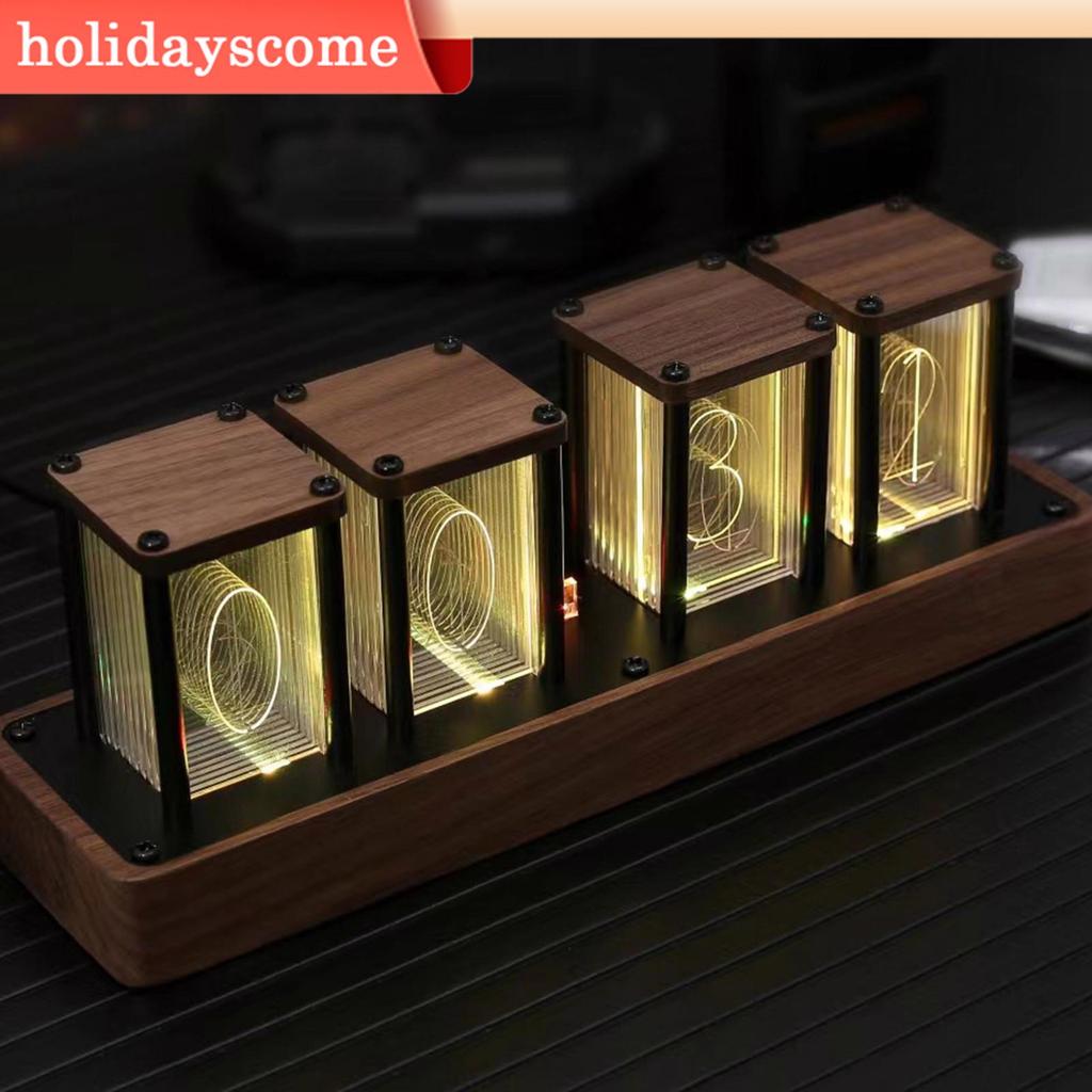Stylish RGB Nixie Tube Clock LED Desktop Clock Alarm Clock Glow Tube ...