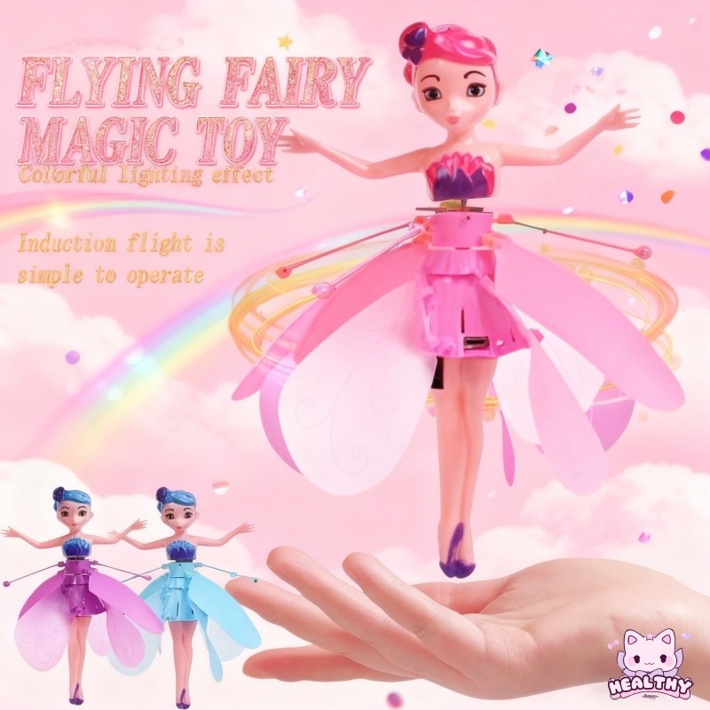 Flying Princess Doll Induction Infrared Magical Glowing Toy Colorful ...